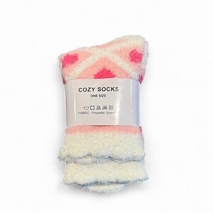 Valentine Cozy Pink and White Sock O/S